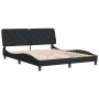 Estructura de cama con cabecero de terciopelo negro 160x200 cm de vidaXL, Camas y somieres - Ref: Foro24-3207931, Precio: 230...