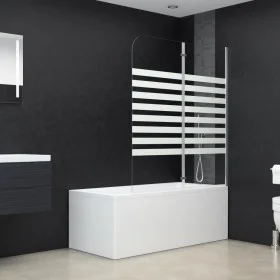 Mampara de ducha de vidrio templado a rayas 120x140 cm de vidaXL, Puertas de ducha - Ref: Foro24-146225, Precio: 179,20 €, De...
