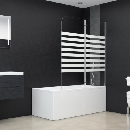 Mampara de ducha de vidrio templado a rayas 120x140 cm de vidaXL, Puertas de ducha - Ref: Foro24-146225, Precio: 173,93 €, De...