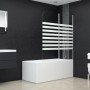 Mampara de ducha de vidrio templado a rayas 120x140 cm de vidaXL, Puertas de ducha - Ref: Foro24-146225, Precio: 173,93 €, De...