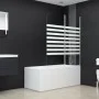 Mampara de ducha de vidrio templado a rayas 120x140 cm de vidaXL, Puertas de ducha - Ref: Foro24-146225, Precio: 179,20 €, De...
