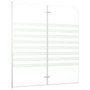 Mampara de ducha de vidrio templado a rayas 120x140 cm de vidaXL, Puertas de ducha - Ref: Foro24-146225, Precio: 173,93 €, De...