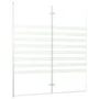Mampara de ducha de vidrio templado a rayas 120x140 cm de vidaXL, Puertas de ducha - Ref: Foro24-146225, Precio: 179,20 €, De...