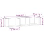 Muebles de pared 2 uds madera ingeniería blanco 75x18x16,5 cm de vidaXL, Estantes y estanterías - Ref: Foro24-840430, Precio:...