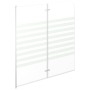 Mampara de ducha de vidrio templado a rayas 120x140 cm de vidaXL, Puertas de ducha - Ref: Foro24-146225, Precio: 173,93 €, De...
