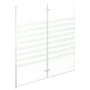 Mampara de ducha de vidrio templado a rayas 120x140 cm de vidaXL, Puertas de ducha - Ref: Foro24-146225, Precio: 179,20 €, De...