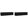 Muebles de pared 2 uds madera de ingeniería negro 75x18x16,5 cm de vidaXL, Estantes y estanterías - Ref: Foro24-840432, Preci...