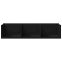 Muebles de pared 2 uds madera de ingeniería negro 75x18x16,5 cm de vidaXL, Estantes y estanterías - Ref: Foro24-840432, Preci...