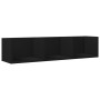 Muebles de pared 2 uds madera de ingeniería negro 75x18x16,5 cm de vidaXL, Estantes y estanterías - Ref: Foro24-840432, Preci...