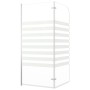 Mampara de ducha de vidrio templado a rayas 120x140 cm de vidaXL, Puertas de ducha - Ref: Foro24-146225, Precio: 173,93 €, De...