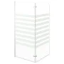 Mampara de ducha de vidrio templado a rayas 120x140 cm de vidaXL, Puertas de ducha - Ref: Foro24-146225, Precio: 179,20 €, De...