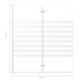 Mampara de ducha de vidrio templado a rayas 120x140 cm de vidaXL, Puertas de ducha - Ref: Foro24-146225, Precio: 173,93 €, De...