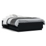 Estructura cama con luces LED madera ingeniería negro 135x190cm de vidaXL, Camas y somieres - Ref: Foro24-3209647, Precio: 17...