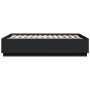 Estructura cama con luces LED madera ingeniería negro 135x190cm de vidaXL, Camas y somieres - Ref: Foro24-3209647, Precio: 17...