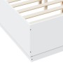 Estructura de cama madera de ingeniería blanca 135x190 cm de vidaXL, Camas y somieres - Ref: Foro24-3209737, Precio: 149,14 €...