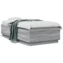 Sonoma gray engineered wood bed frame 90x190 cm by vidaXL, Beds and slatted bases - Ref: Foro24-3209756, Price: 112,87 €, Dis...