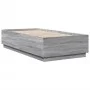Sonoma gray engineered wood bed frame 90x190 cm by vidaXL, Beds and slatted bases - Ref: Foro24-3209756, Price: 112,87 €, Dis...