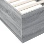 Sonoma gray engineered wood bed frame 90x190 cm by vidaXL, Beds and slatted bases - Ref: Foro24-3209756, Price: 112,87 €, Dis...