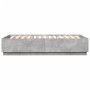 Estructura de cama madera de ingeniería gris hormigón 160x200cm de vidaXL, Camas y somieres - Ref: Foro24-3209691, Precio: 15...