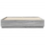 Estructura de cama madera de ingeniería gris Sonoma 200x200 cm de vidaXL, Camas y somieres - Ref: Foro24-3209679, Precio: 170...