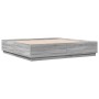Estructura de cama madera de ingeniería gris Sonoma 200x200 cm de vidaXL, Camas y somieres - Ref: Foro24-3209679, Precio: 170...
