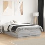 Estructura de cama madera de ingeniería gris Sonoma 140x190 cm de vidaXL, Camas y somieres - Ref: Foro24-3209735, Precio: 157...