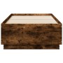 Estructura cama con luces LED madera roble ahumado 90x190 cm de vidaXL, Camas y somieres - Ref: Foro24-3209664, Precio: 130,9...