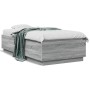 Estructura cama con luces LED madera gris Sonoma 75x190 cm de vidaXL, Camas y somieres - Ref: Foro24-3209672, Precio: 129,35 ...