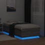 Estructura cama con luces LED madera gris Sonoma 75x190 cm de vidaXL, Camas y somieres - Ref: Foro24-3209672, Precio: 129,35 ...
