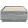 Estructura cama con luces LED madera gris Sonoma 75x190 cm de vidaXL, Camas y somieres - Ref: Foro24-3209672, Precio: 127,76 ...