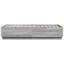 Estructura cama con luces LED madera gris Sonoma 75x190 cm de vidaXL, Camas y somieres - Ref: Foro24-3209672, Precio: 129,35 ...