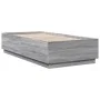 Estructura cama con luces LED madera gris Sonoma 75x190 cm de vidaXL, Camas y somieres - Ref: Foro24-3209672, Precio: 127,76 ...