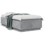 Estructura cama con luces LED madera gris hormigón 75x190 cm de vidaXL, Camas y somieres - Ref: Foro24-3209670, Precio: 126,3...