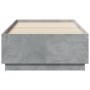 Estructura cama con luces LED madera gris hormigón 75x190 cm de vidaXL, Camas y somieres - Ref: Foro24-3209670, Precio: 126,3...