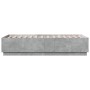 Estructura cama con luces LED madera gris hormigón 75x190 cm de vidaXL, Camas y somieres - Ref: Foro24-3209670, Precio: 126,3...