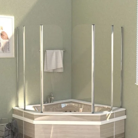 Shower screens 2 units clear tempered glass 104x130 cm by vidaXL, shower doors - Ref: Foro24-146228, Price: 250,57 €, Discoun...
