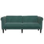 Sofá de 2 plazas terciopelo verde oscuro de vidaXL, Sofás - Ref: Foro24-372577, Precio: 252,64 €, Descuento: %