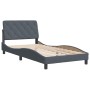 Estructura cama con cabecero terciopelo gris oscuro 100x200 cm de vidaXL, Camas y somieres - Ref: Foro24-3207906, Precio: 156...
