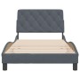 Estructura cama con cabecero terciopelo gris oscuro 100x200 cm de vidaXL, Camas y somieres - Ref: Foro24-3207906, Precio: 156...