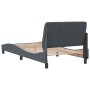 Estructura cama con cabecero terciopelo gris oscuro 100x200 cm de vidaXL, Camas y somieres - Ref: Foro24-3207906, Precio: 156...