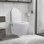 Spülrandloses Wand-WC mit weißer Keramik-Bidetfunktion von vidaXL, Badezimmer - Ref: Foro24-145781, Preis: 206,97 €, Rabatt: %