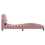 Estructura de cama con cabecero de terciopelo rosa 100x200 cm de vidaXL, Camas y somieres - Ref: Foro24-3207910, Precio: 173,...