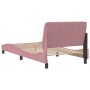 Estructura de cama con cabecero de terciopelo rosa 100x200 cm de vidaXL, Camas y somieres - Ref: Foro24-3207910, Precio: 173,...
