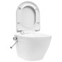 Inodoro de pared sin bordes con función de bidé cerámica blanco de vidaXL, Baños - Ref: Foro24-145781, Precio: 211,60 €, Desc...