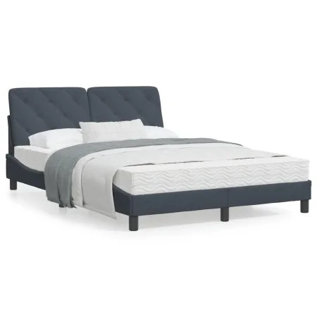 Dark gray velvet bed frame with headboard 120x200 cm by vidaXL, Beds and slatted bases - Ref: Foro24-3207912, Price: 174,48 €...