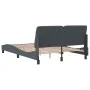 Dark gray velvet bed frame with headboard 120x200 cm by vidaXL, Beds and slatted bases - Ref: Foro24-3207912, Price: 174,48 €...