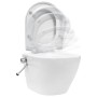 Inodoro de pared sin bordes con función de bidé cerámica blanco de vidaXL, Baños - Ref: Foro24-145781, Precio: 211,60 €, Desc...