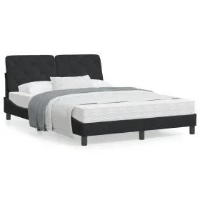 Bettrahmen mit schwarzem Samtkopfteil 140x190 cm von vidaXL, Betten und Lattenroste - Ref: Foro24-3207919, Preis: 195,54 €, R...
