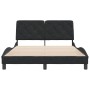 Estructura de cama con cabecero de terciopelo negro 140x190 cm de vidaXL, Camas y somieres - Ref: Foro24-3207919, Precio: 194...
