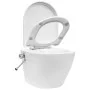 Inodoro de pared sin bordes con función de bidé cerámica blanco de vidaXL, Baños - Ref: Foro24-145781, Precio: 206,97 €, Desc...
